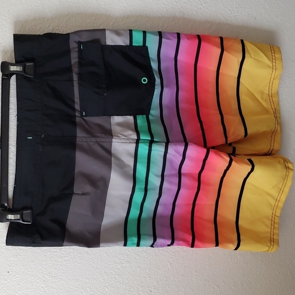 Art Class Rainbow Striped Boy's Board Short Size 18 - Picture 2 of 6